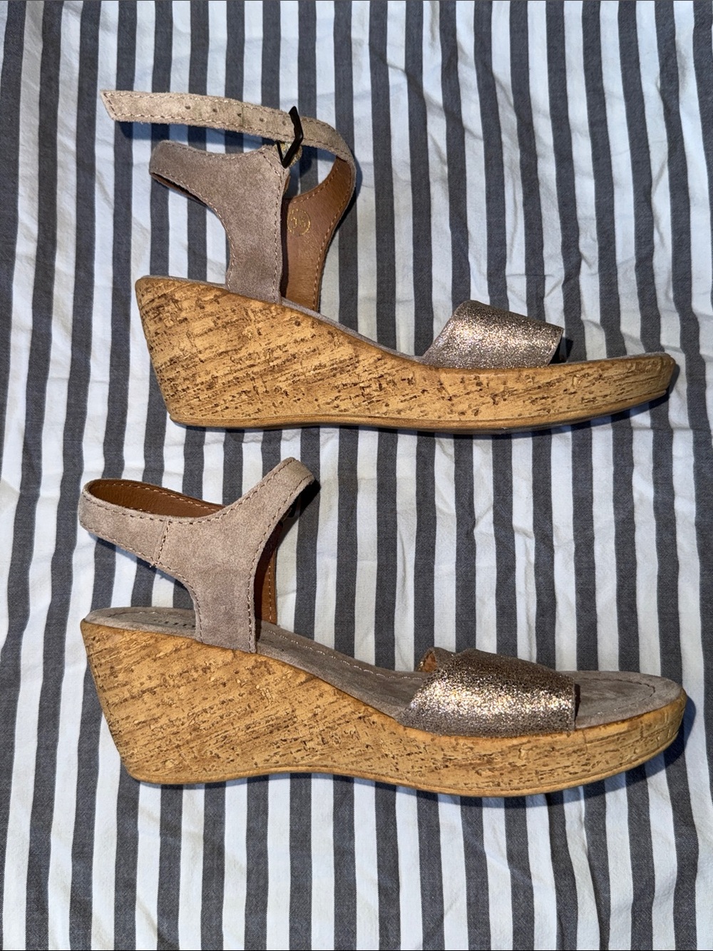 Champagne Leather Heels